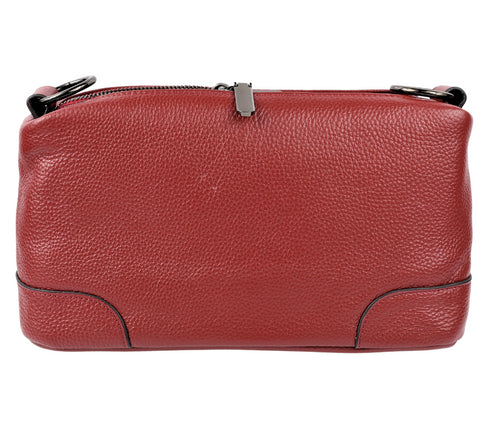 Poseta casual, dama, ADA SHOES, 8626, bordo, piele naturala